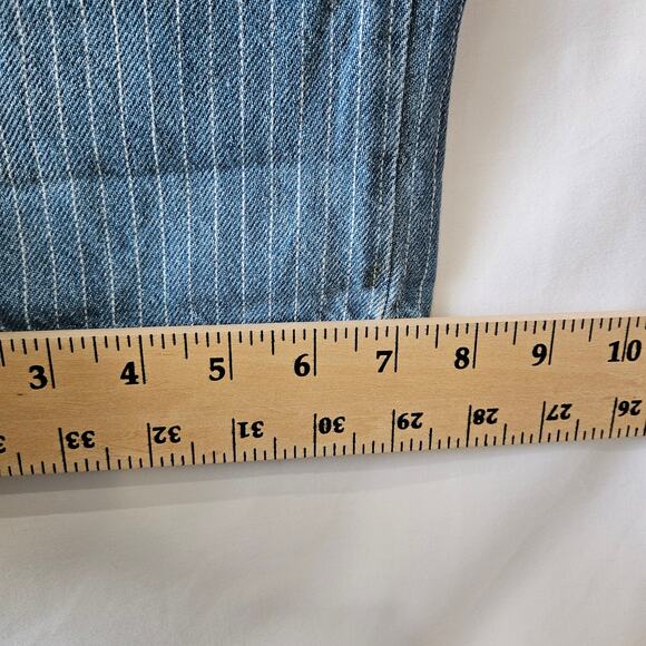 Lucky Brand Women's Boy Mid Rise Striped Relaxed Straight Jeans 8/29R - Picture 14 of 14